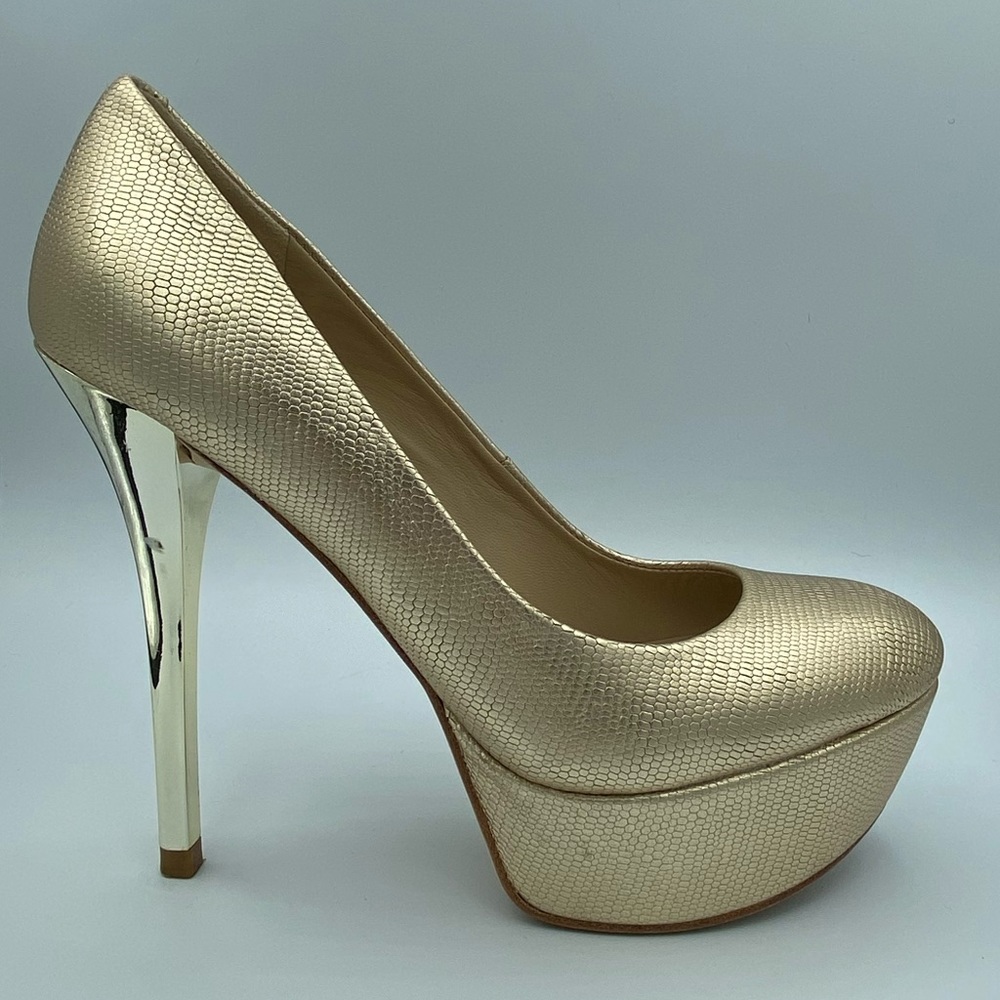 Marciano Sexy Gold Leather Heels